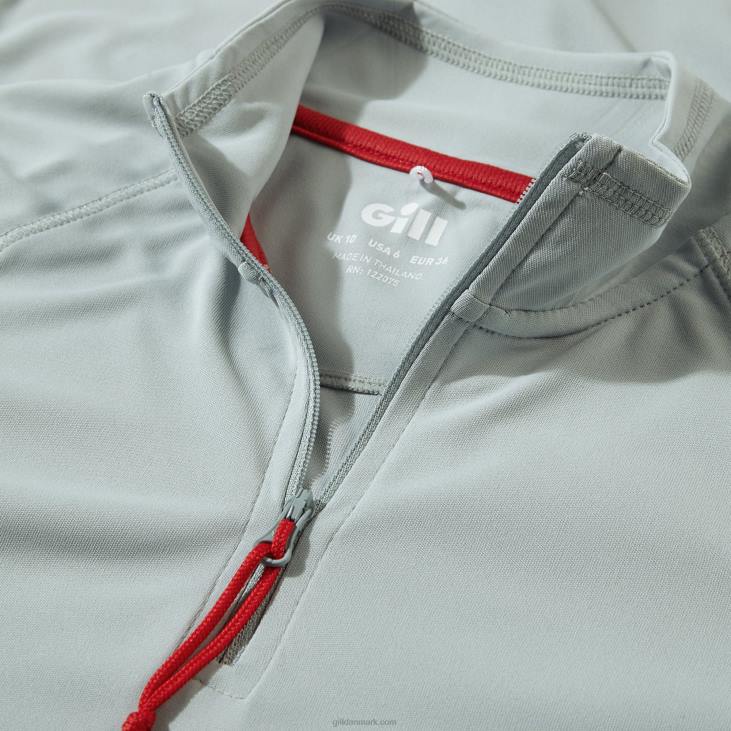 Dame Uv Tec Lynlås Tee - Langærmet Gill Marine 6b6l203 Mellemgrå