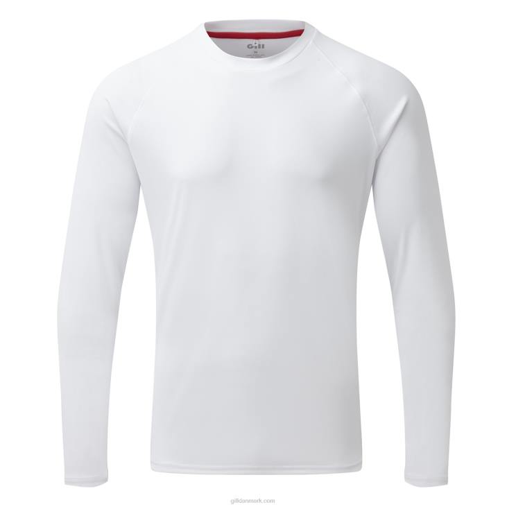 Herre Uv Tec Langærmet T-shirt Gill Marine 6b6l543 Hvid