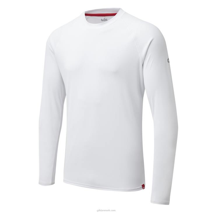 Herre Uv Tec Langærmet T-shirt Gill Marine 6b6l543 Hvid