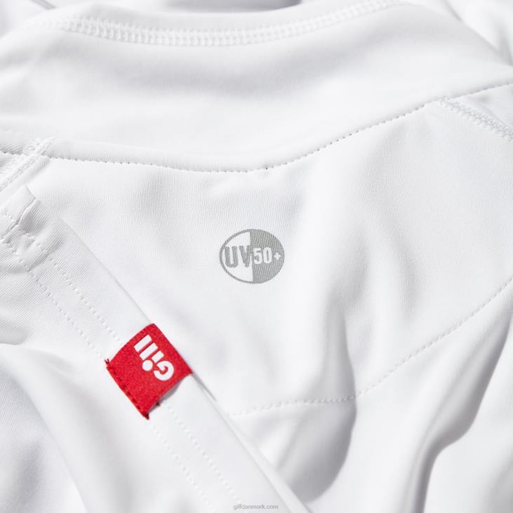Herre Uv Tec Lynlås Tee - Langærmet Gill Marine 6b6l215 Hvid