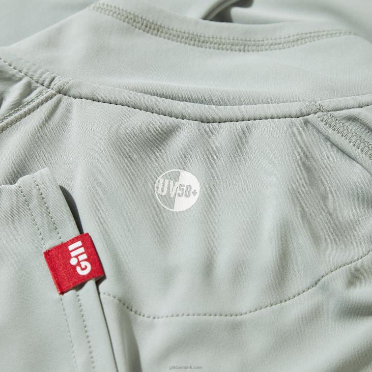 Herre Uv Tec Lynlås Tee - Langærmet Gill Marine 6b6l218 Mellemgrå
