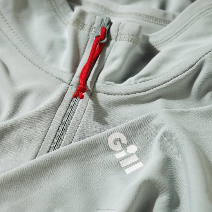 Herre Uv Tec Lynlås Tee - Langærmet Gill Marine 6b6l218 Mellemgrå