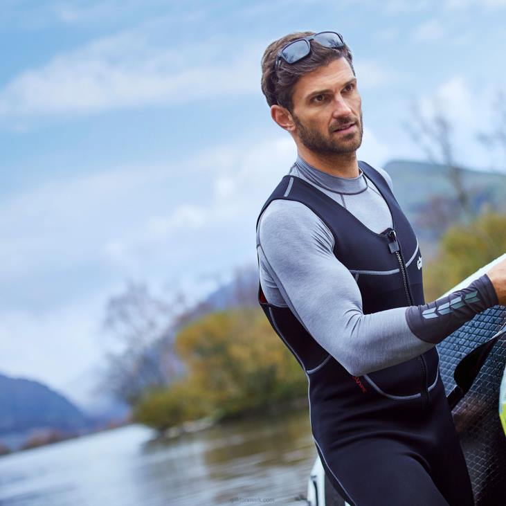 Mænds Dynamiske Lange John Gill Marine 6b6l182 Sort