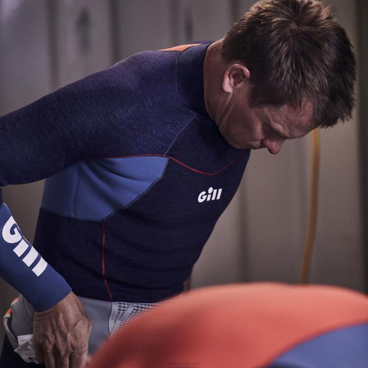 Race Brandcelle Top Gill Marine 6b6l578 Mørk Denim Og Orange